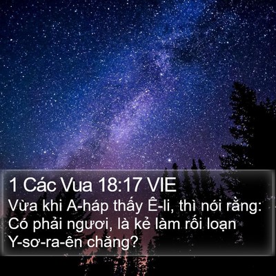 1 Các Vua 18:17 VIE Bible Verse Image