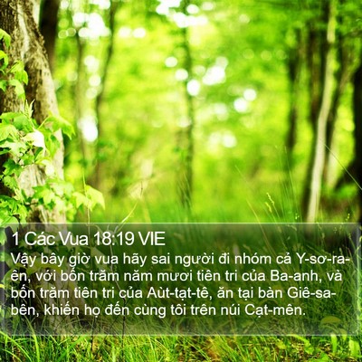 1 Các Vua 18:19 VIE Bible Verse Image