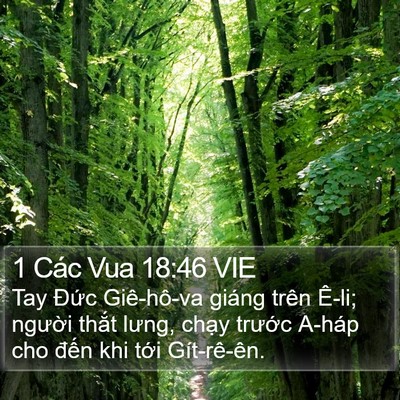 1 Các Vua 18:46 VIE Bible Verse Image