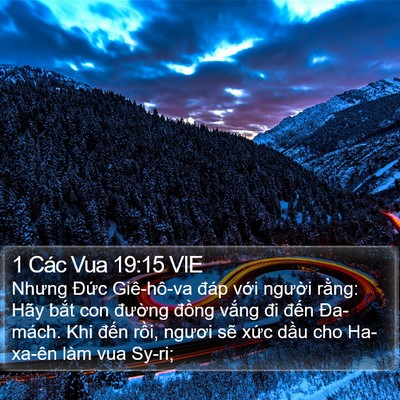 1 Các Vua 19:15 VIE Bible Verse Image