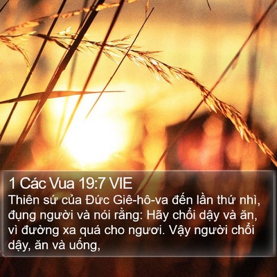 1 Các Vua 19:7 VIE Bible Verse Image