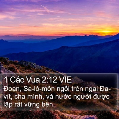 1 Các Vua 2:12 VIE Bible Verse Image