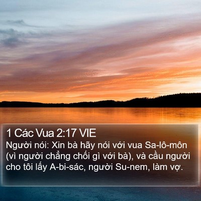 1 Các Vua 2:17 VIE Bible Verse Image