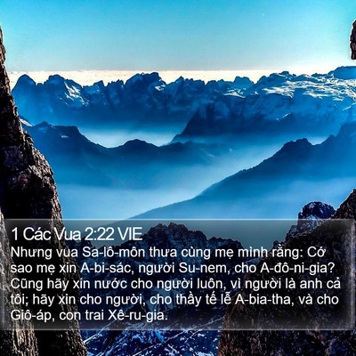 1 Các Vua 2:22 VIE Bible Verse Image