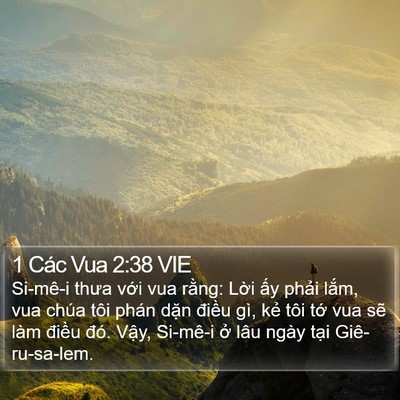 1 Các Vua 2:38 VIE Bible Verse Image