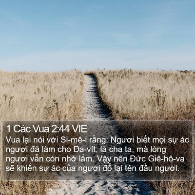 1 Các Vua 2:44 VIE Bible Verse Image