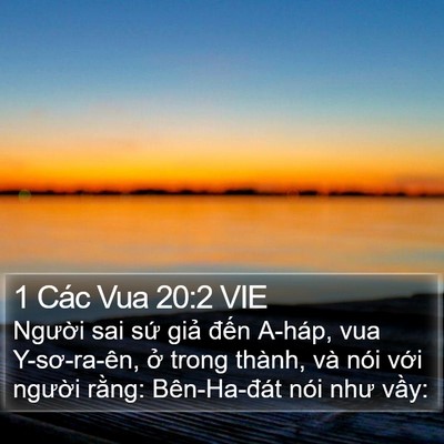 1 Các Vua 20:2 VIE Bible Verse Image