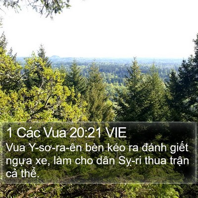 1 Các Vua 20:21 VIE Bible Verse Image