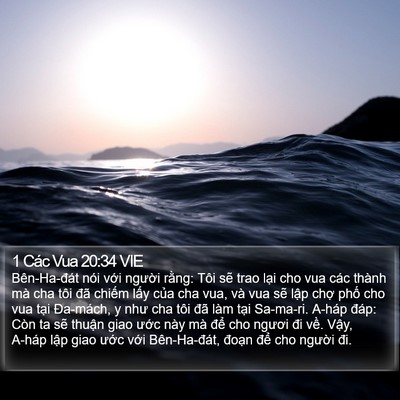 1 Các Vua 20:34 VIE Bible Verse Image