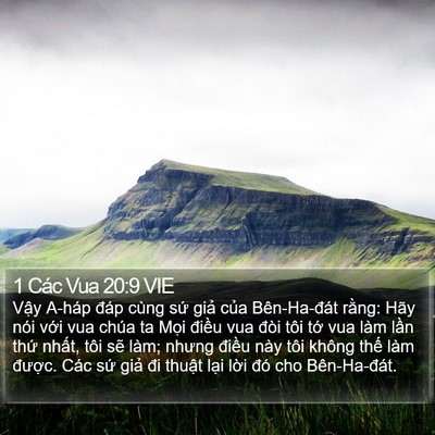 1 Các Vua 20:9 VIE Bible Verse Image
