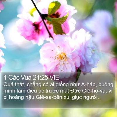 1 Các Vua 21:25 VIE Bible Verse Image