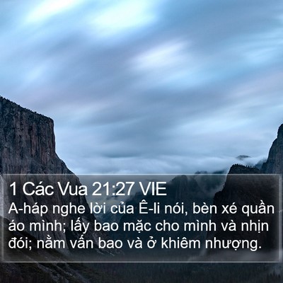 1 Các Vua 21:27 VIE Bible Verse Image