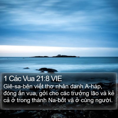 1 Các Vua 21:8 VIE Bible Verse Image