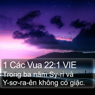 1 Các Vua 22:1 VIE Bible Verse Image