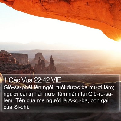 1 Các Vua 22:42 VIE Bible Verse Image
