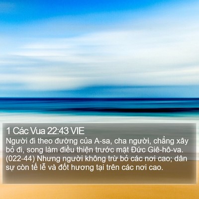 1 Các Vua 22:43 VIE Bible Verse Image