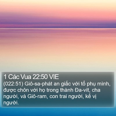 1 Các Vua 22:50 VIE Bible Verse Image