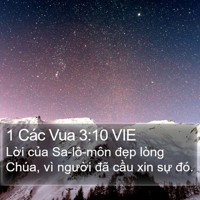 1 Các Vua 3:10 VIE Bible Verse Image