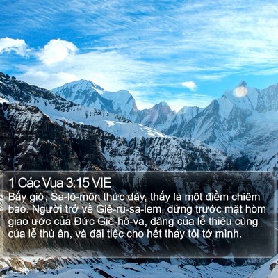 1 Các Vua 3:15 VIE Bible Verse Image
