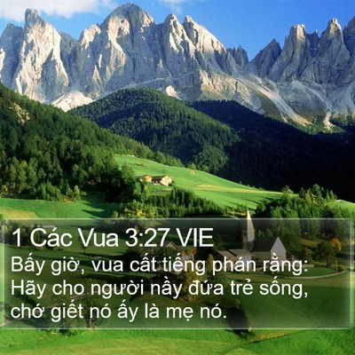 1 Các Vua 3:27 VIE Bible Verse Image