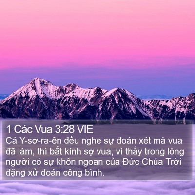 1 Các Vua 3:28 VIE Bible Verse Image