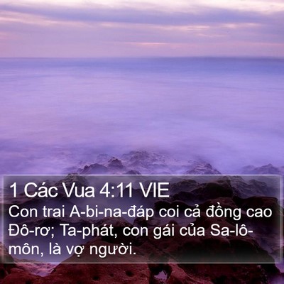 1 Các Vua 4:11 VIE Bible Verse Image
