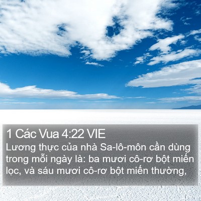 1 Các Vua 4:22 VIE Bible Verse Image