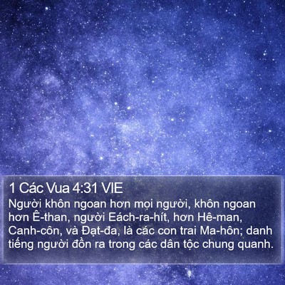 1 Các Vua 4:31 VIE Bible Verse Image