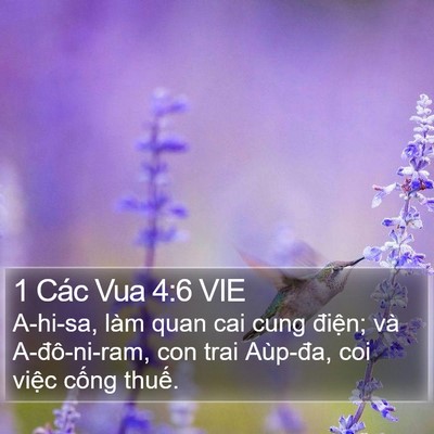 1 Các Vua 4:6 VIE Bible Verse Image