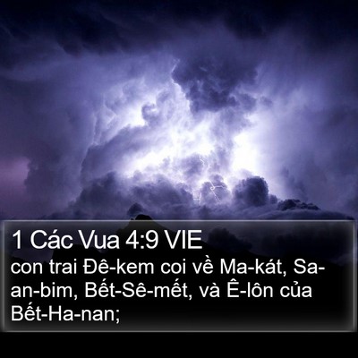 1 Các Vua 4:9 VIE Bible Verse Image