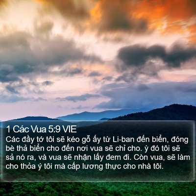 1 Các Vua 5:9 VIE Bible Verse Image