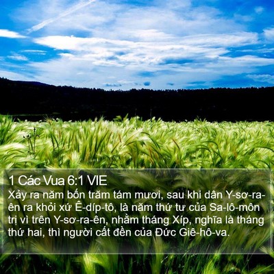 1 Các Vua 6:1 VIE Bible Verse Image