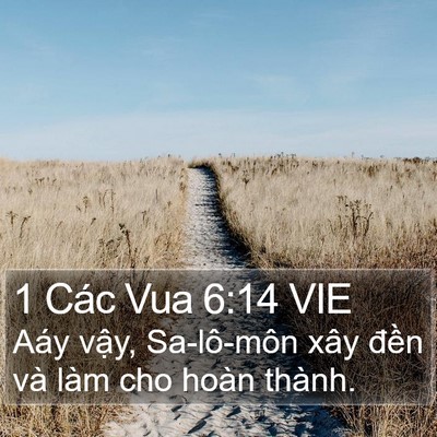 1 Các Vua 6:14 VIE Bible Verse Image