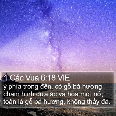 1 Các Vua 6:18 VIE Bible Verse Image