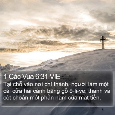 1 Các Vua 6:31 VIE Bible Verse Image