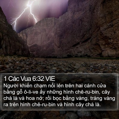 1 Các Vua 6:32 VIE Bible Verse Image