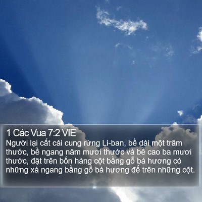 1 Các Vua 7:2 VIE Bible Verse Image