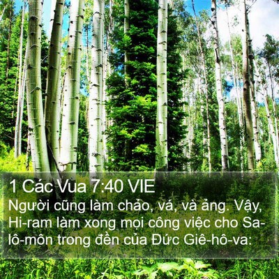 1 Các Vua 7:40 VIE Bible Verse Image