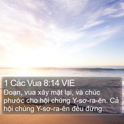 1 Các Vua 8:14 VIE Bible Verse Image