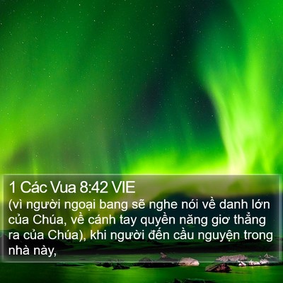 1 Các Vua 8:42 VIE Bible Verse Image