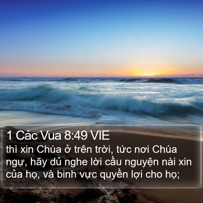 1 Các Vua 8:49 VIE Bible Verse Image