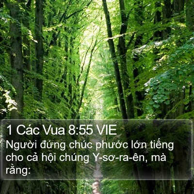 1 Các Vua 8:55 VIE Bible Verse Image