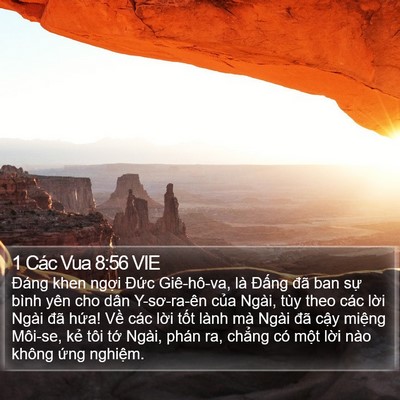 1 Các Vua 8:56 VIE Bible Verse Image