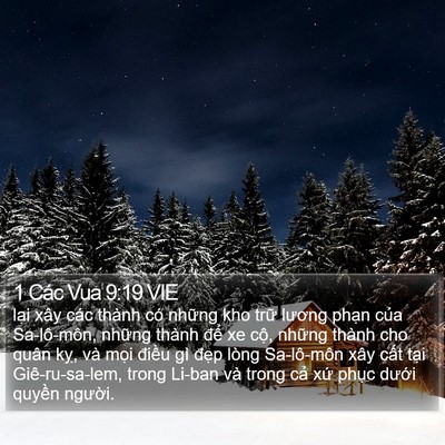 1 Các Vua 9:19 VIE Bible Verse Image