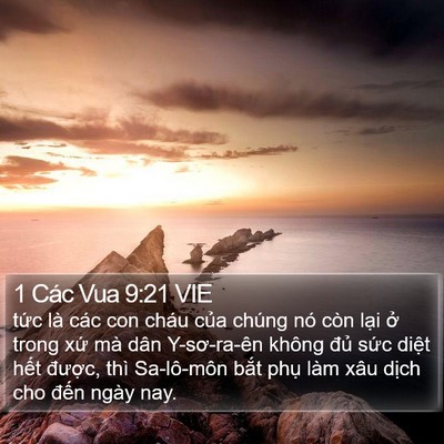 1 Các Vua 9:21 VIE Bible Verse Image