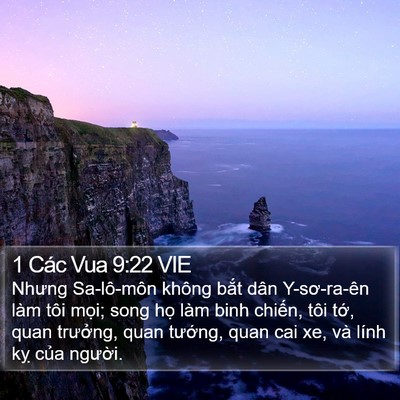 1 Các Vua 9:22 VIE Bible Verse Image
