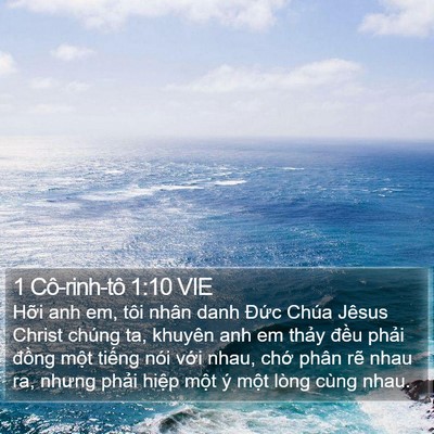 1 Cô-rinh-tô 1:10 VIE Bible Verse Image