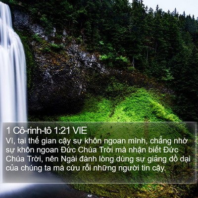 1 Cô-rinh-tô 1:21 VIE Bible Verse Image