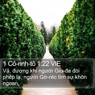 1 Cô-rinh-tô 1:22 VIE Bible Verse Image