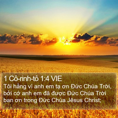 1 Cô-rinh-tô 1:4 VIE Bible Verse Image